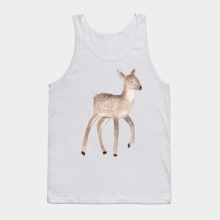 Handpainted watercolor cute spotted forest baby deer Tank Top